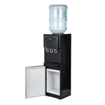 Top Loading Hot And Cold Water Dispenser With Mini Fridge, Vertical Three Taps Water Cooler