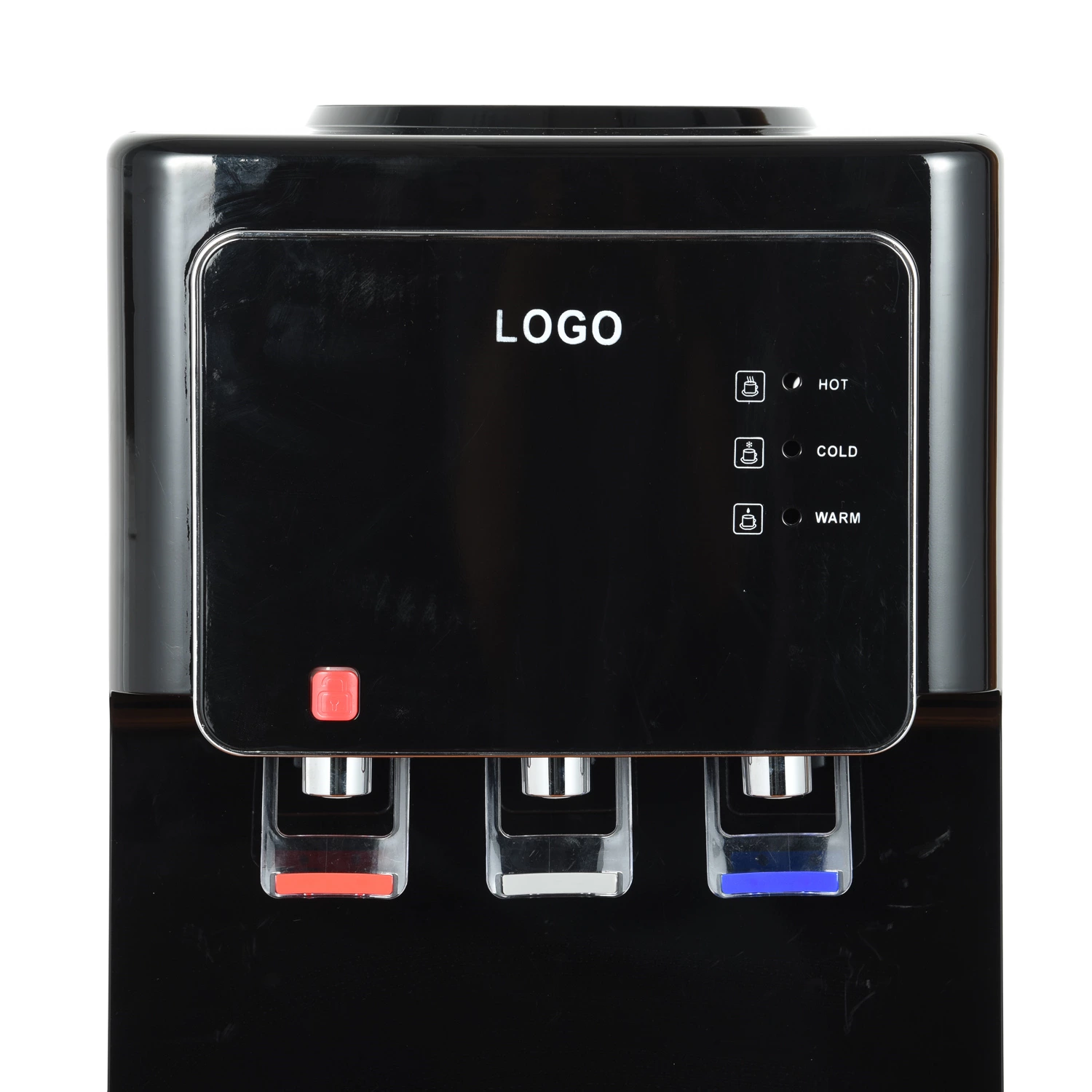 Top Loading Hot And Cold Water Dispenser With Mini Fridge, Vertical Three Taps Water Cooler