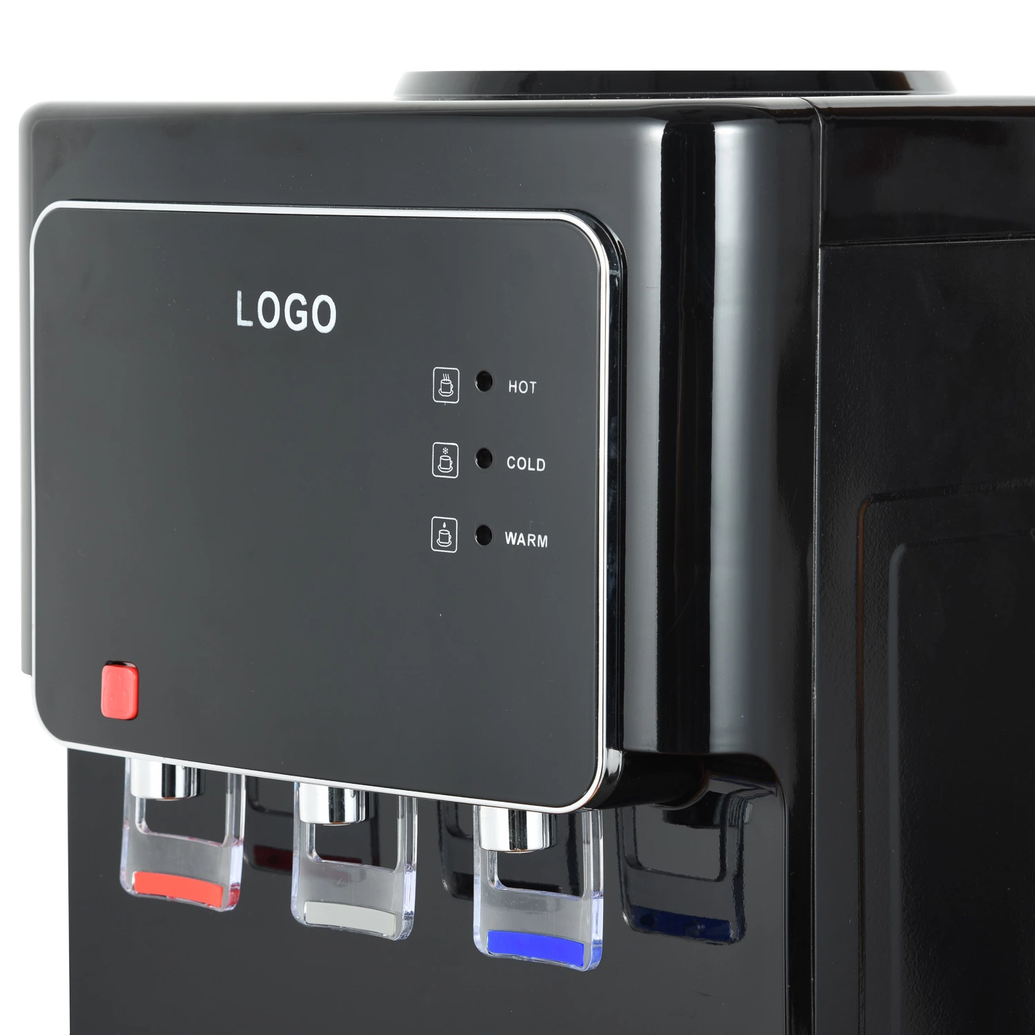 Top Loading Hot And Cold Water Dispenser With Mini Fridge, Vertical Three Taps Water Cooler