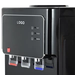 Top Loading Hot And Cold Water Dispenser With Mini Fridge, Vertical Three Taps Water Cooler