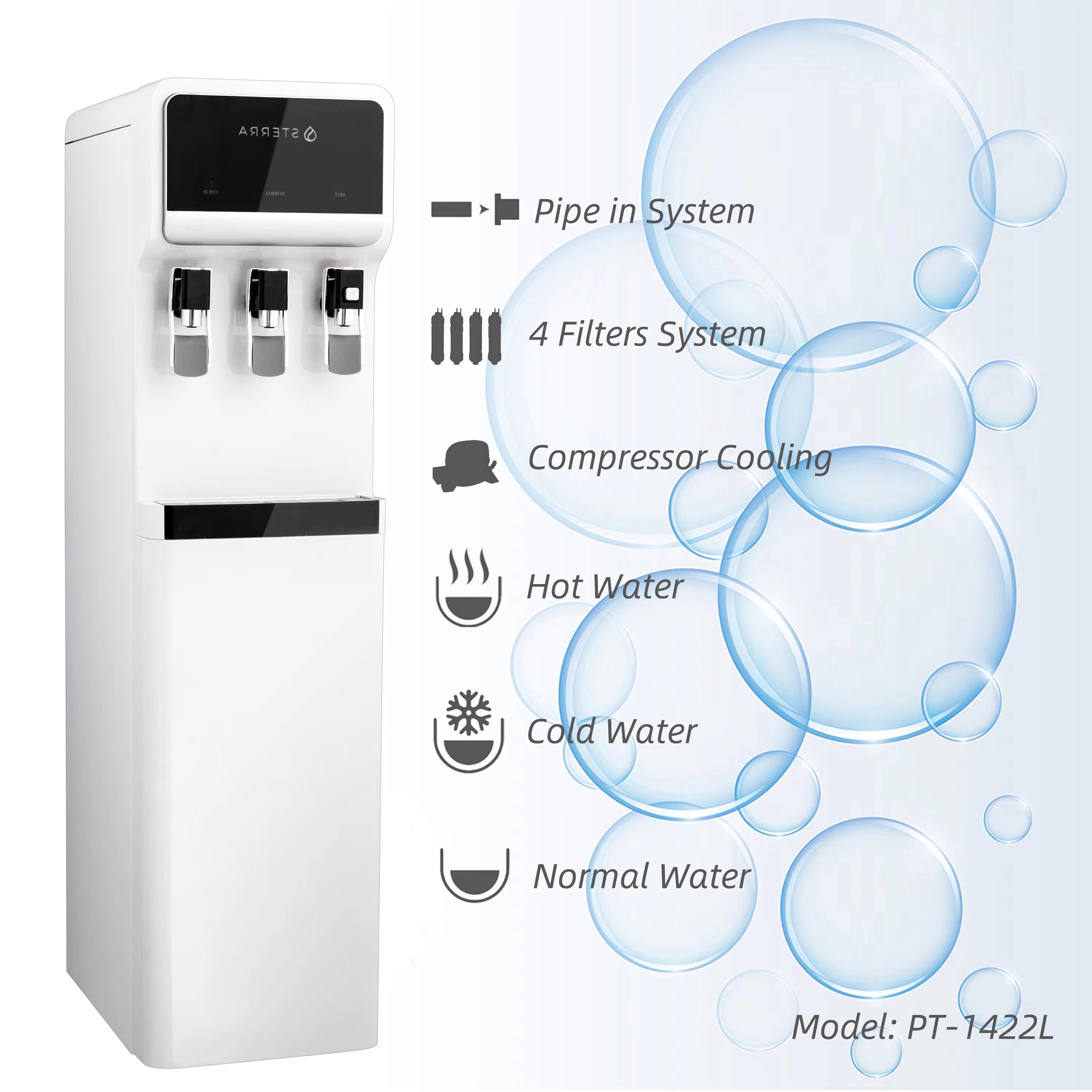 Floor Standing Hot Cold Water Dispenser For Office