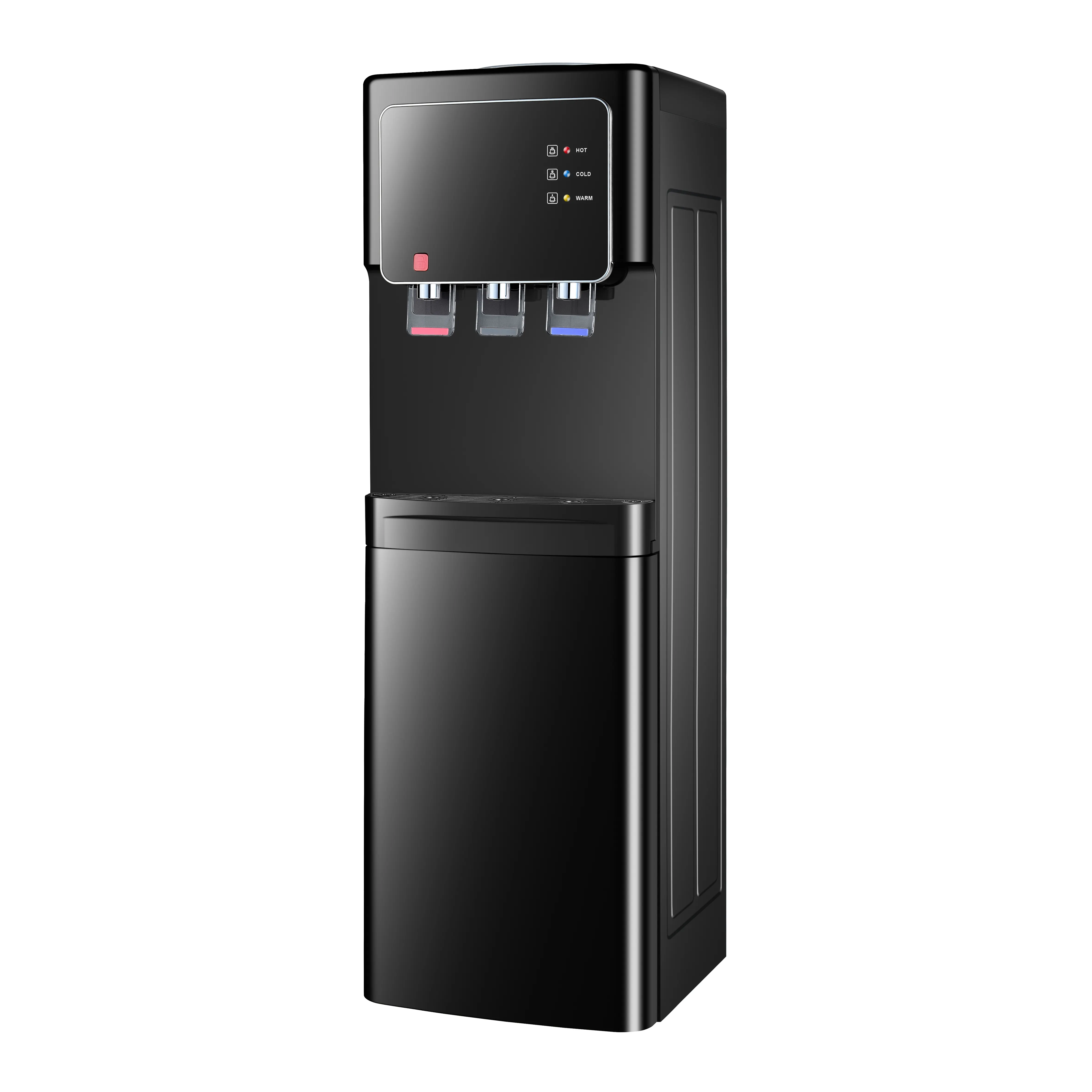 Top Loading Hot And Cold Water Dispenser With Mini Fridge, Vertical Three Taps Water Cooler