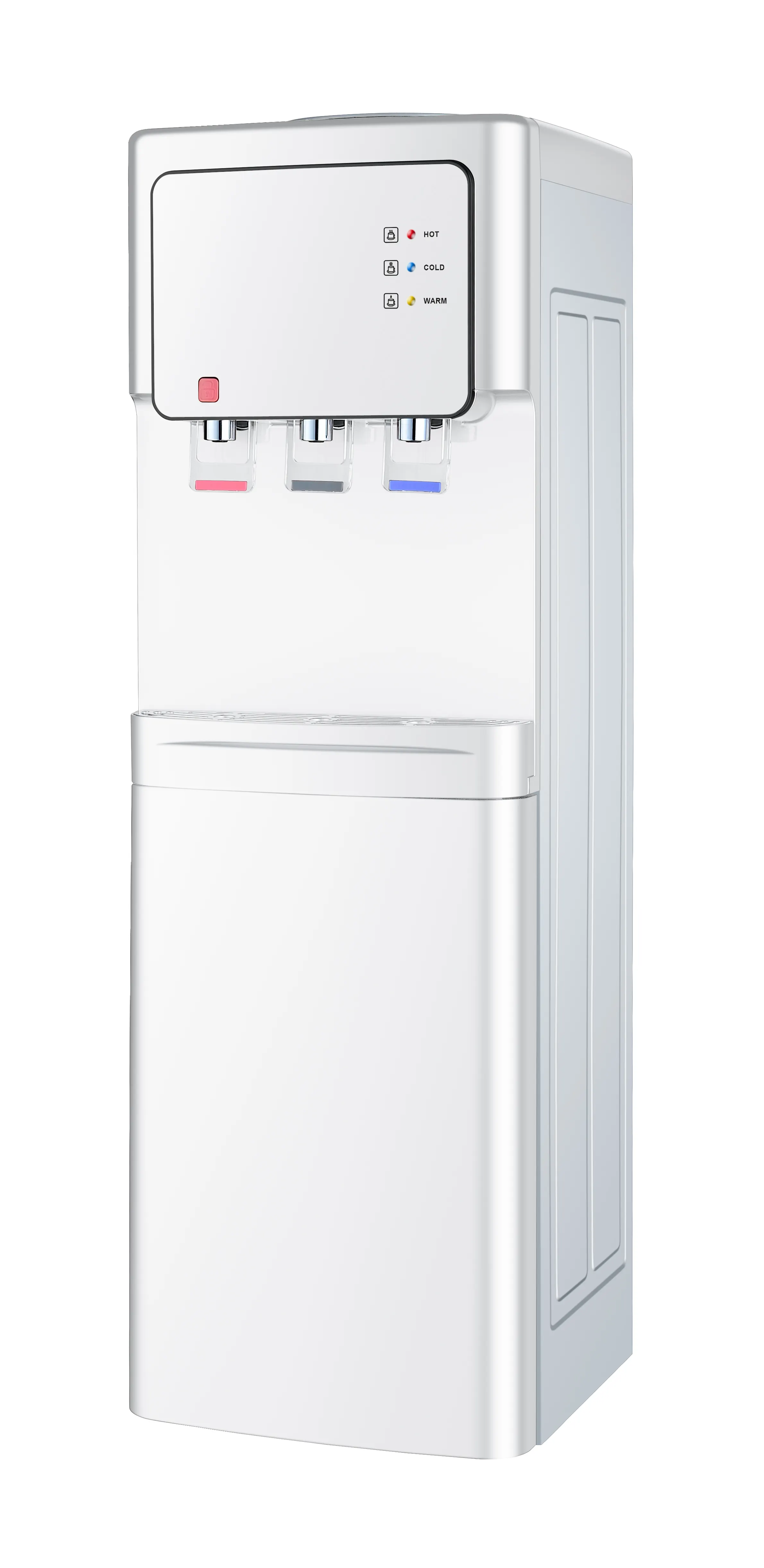 Top Loading Hot And Cold Water Dispenser With Mini Fridge, Vertical Three Taps Water Cooler