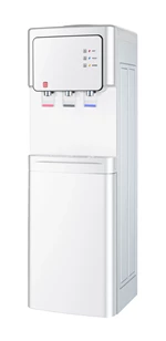 Top Loading Hot And Cold Water Dispenser With Mini Fridge, Vertical Three Taps Water Cooler