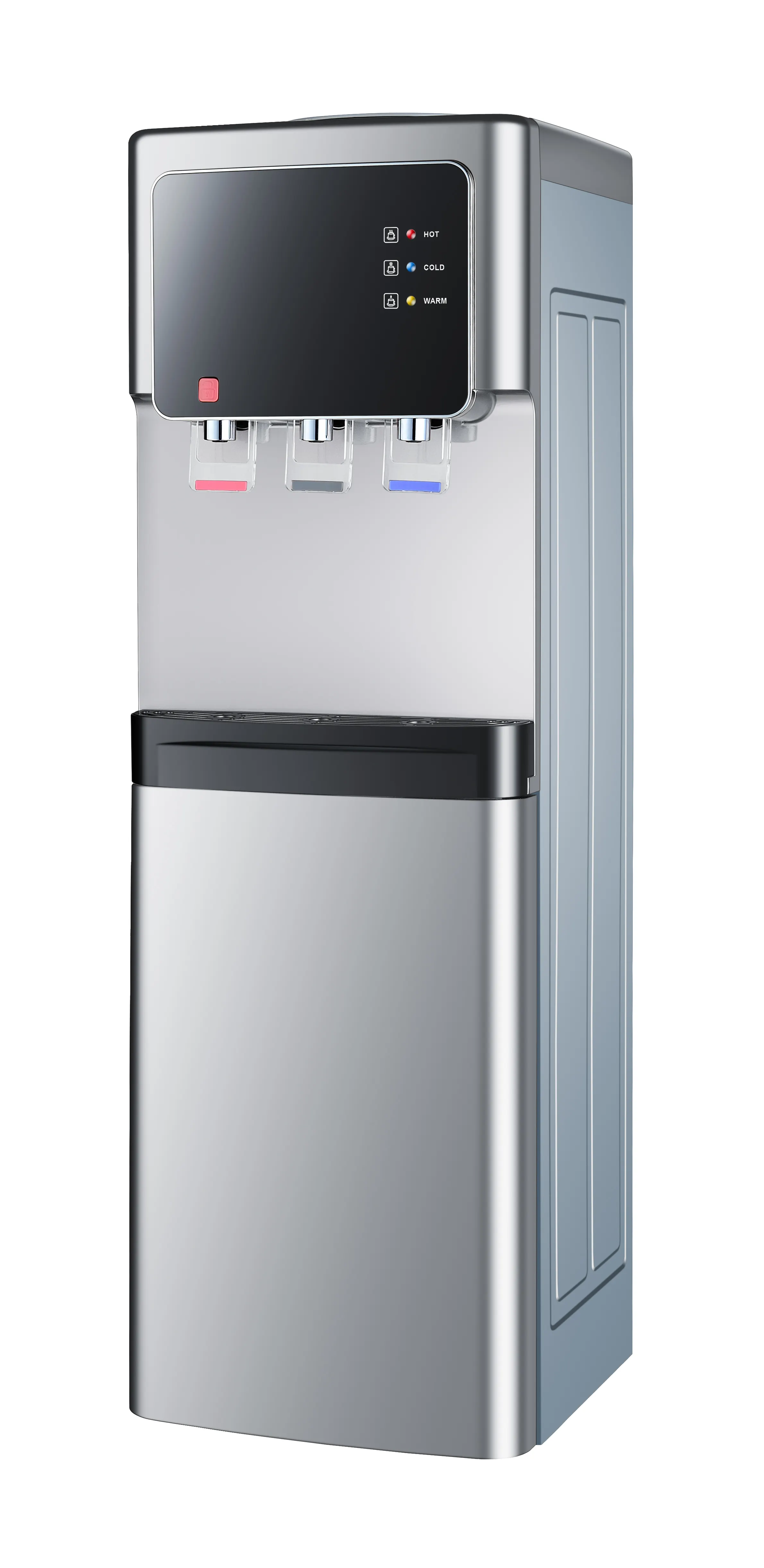 Top Loading Hot And Cold Water Dispenser With Mini Fridge, Vertical Three Taps Water Cooler